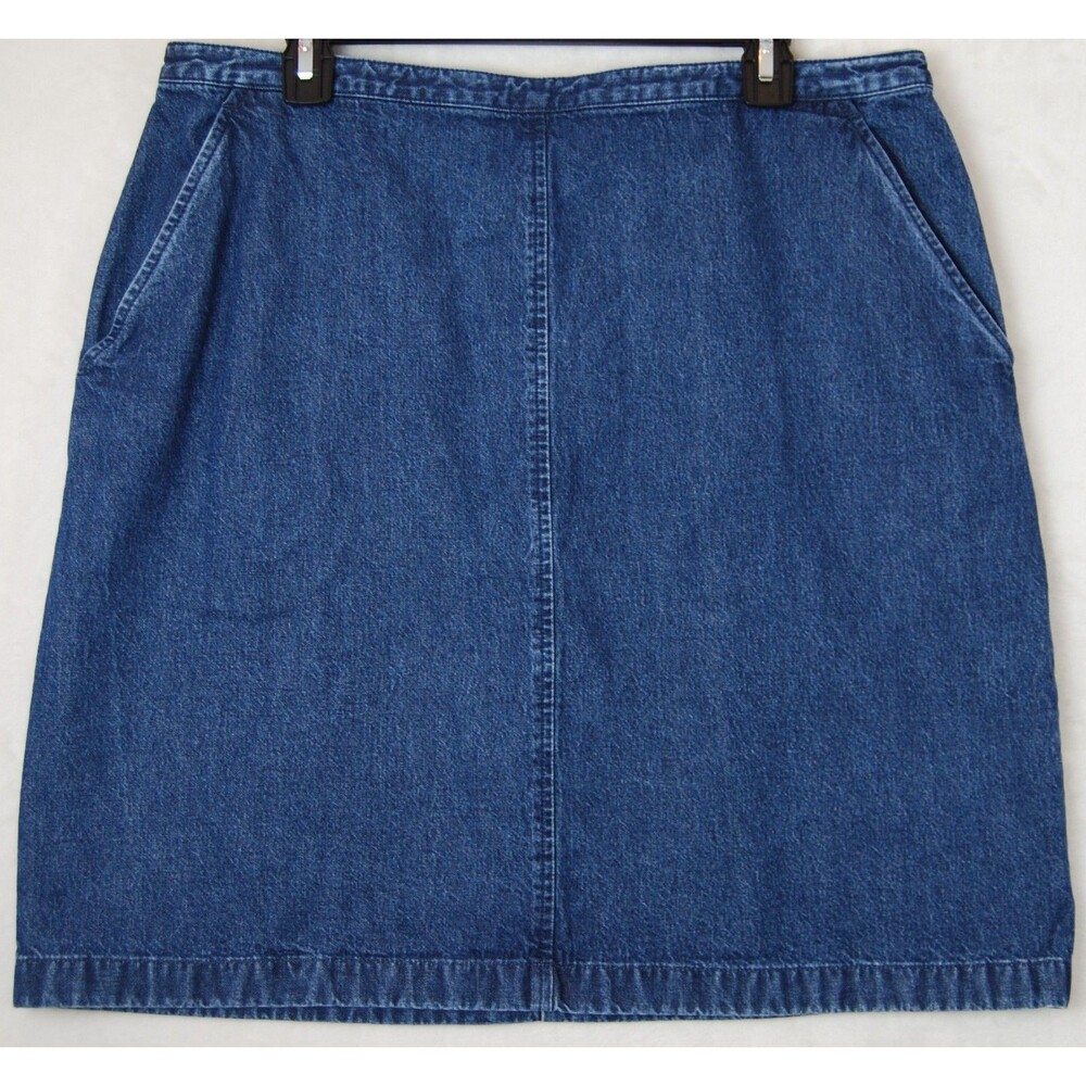 Vintage Westbound Womens Denim Skirt Size 16W Christmas Mini Length VTG